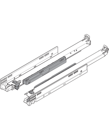 Bild MOVENTO mit TIP-ON, Vollauszug, Führung, 40 kg, NL=350 mm, für Kupplung, links/rechts, verzinkt - Blum-1