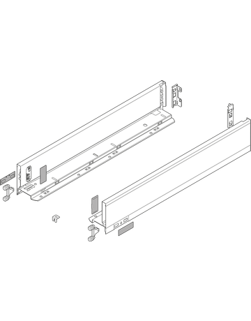 Bild LEGRABOX Zarge, Höhe M (90.5 mm), NL=300 mm, links/rechts, für LEGRABOX pure, oriongrau matt - Blum-1