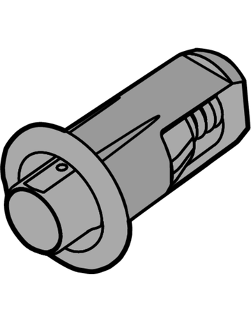 Bild Blum-Distanzpuffer, Ø 5 mm, Blendenspalt 2.6 mm, einbohren, Höhe: 2.6 mm, R7037 staubgrau-1