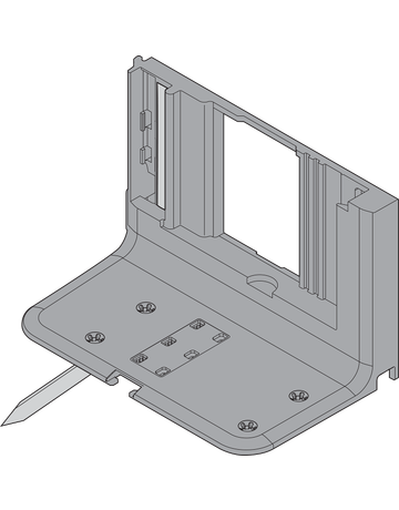 Bild SERVO-DRIVE Aufnahmewinkel für 1 Antriebseinheit, mit Kabel (Kabelüberstand 800 mm), R7037 staubgrau-1