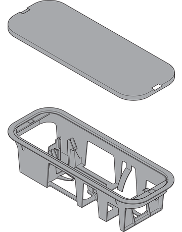 Bild SERVO-DRIVE Netzteilhalterung, Bodenmontage, R7037 staubgrau-1