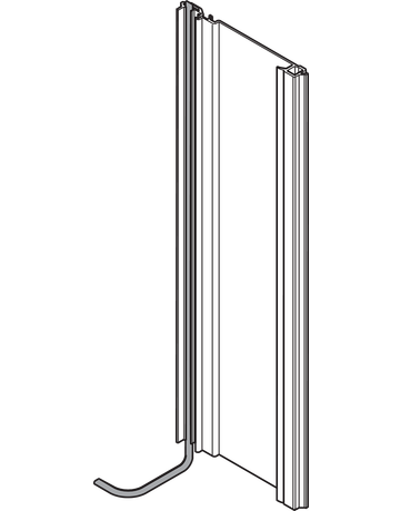 Bild SERVO-DRIVE Trägerprofil vertikal, Länge=800 mm, LKH=810-819 mm, mit Kabel (Überstand unten 800 mm), Aluminium, zum Ablängen, roh-1