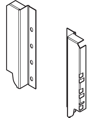 Bild TANDEMBOX Holzrückwandhalter, Höhe C (192 mm), links/rechts, seidenweiss-1