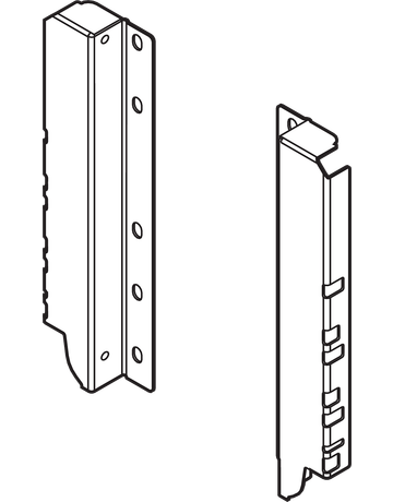 Bild TANDEMBOX Holzrückwandhalter, Höhe D (224 mm), links/rechts, seidenweiss-1