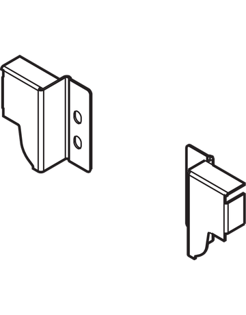 Bild TANDEMBOX Holzrückwandhalter, Höhe N (81,5 mm), links/rechts, seidenweiss-1