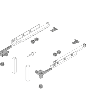 Bild SPACE STEP Set, Kunststoff / Stahl, NL=410 mm, oriongrau matt-1