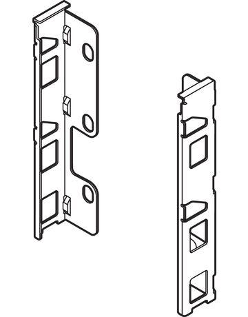 Bild LEGRABOX Holzrückwandhalter, Höhe K (144 mm), links/rechts, oriongrau matt - Blum-1