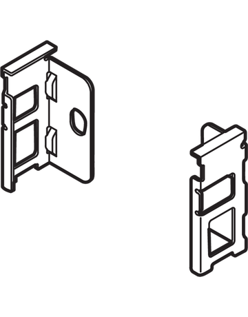 Bild LEGRABOX Holzrückwandhalter, Höhe N (80 mm), links/rechts, seidenweiss matt-1