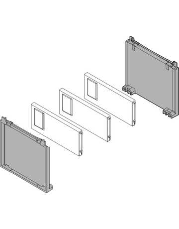 Bild AMBIA-LINE Flaschenset, für LEGRABOX/MERIVOBOX, seidenweiss matt-1