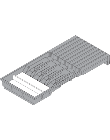 Bild AMBIA-LINE Messerhalter, für 4 große und 5 kleine Messer, Breite=186 mm, für LEGRABOX/MERIVOBOX, oriongrau matt-1