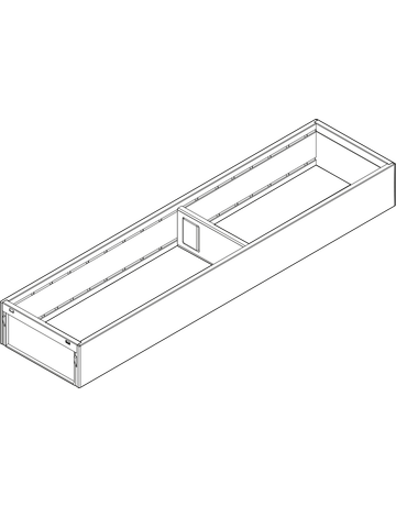 Bild AMBIA-LINE Rahmen, für LEGRABOX/MERIVOBOX Schubkasten, Stahl, NL=450 mm, Breite=100 mm, oriongrau matt - Blum-1