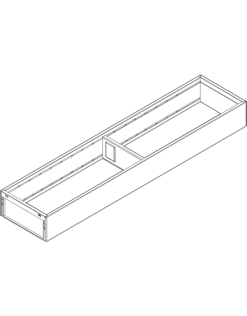 Bild AMBIA-LINE Rahmen, für LEGRABOX/MERIVOBOX Schubkasten, Stahl, NL=500 mm, Breite=100 mm, oriongrau matt - Blum-1