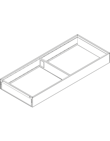 Bild AMBIA-LINE Rahmen, für LEGRABOX/MERIVOBOX Schubkasten, Stahl, NL=500 mm, Breite=200 mm, seidenweiss matt - Blum-1