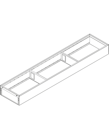 Bild AMBIA-LINE Rahmen, für LEGRABOX/MERIVOBOX Schubkasten, Stahl, NL=600 mm, Breite=100 mm, oriongrau matt - Blum-1