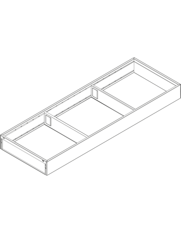 Bild AMBIA-LINE Rahmen, für LEGRABOX/MERIVOBOX Schubkasten, Stahl, NL=600 mm, Breite=200 mm, seidenweiss matt - Blum-1