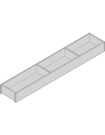 Bild AMBIA-LINE Rahmen, für LEGRABOX/MERIVOBOX Schubkasten, Holzdesign, NL=600 mm, Breite=100 mm, Nebr.Eiche/oriongrau - Blum-1