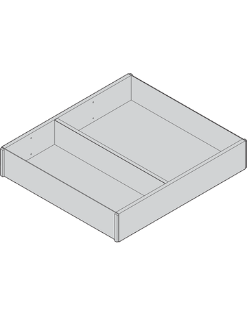 Bild AMBIA-LINE Rahmen, für LEGRABOX/MERIVOBOX Schubkasten, Holzdesign, NL=300 mm, Breite=242 mm, Nebr.Eiche/oriongrau - Blum-1