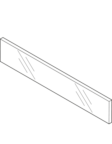 Bild LEGRABOX Einschubelement - Vorne, Höhe C (70 mm), KB=600 mm (18/19 mm), Glas klar, für LEGRABOX pure/free, klar - Blum-1