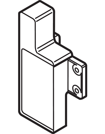 Bild METABOX Fronthalter, Höhe M, für Innenschubkasten, links, R9001 cremeweiss-1