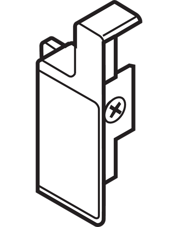 Bild METABOX Fronthalter, Höhe M, für Innenschubkasten, rechts, R9001 cremeweiss-1