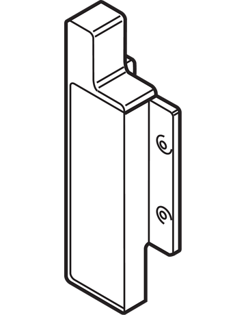 Bild METABOX Fronthalter, Höhe K, für Innenschubkasten, links, R9001 cremeweiss-1