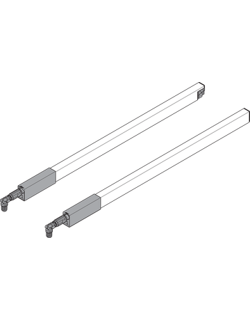 Bild TANDEMBOX Längsreling (oben), für Frontauszug, NL=500 mm, links/rechts, für TANDEMBOX antaro, R9006 weissalumin. - Blum-1