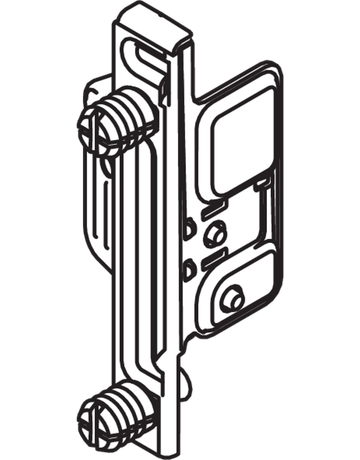 Bild METABOX Frontbefestigung, Höhe M/K/H, EXPANDO, rechts, vernickelt-1