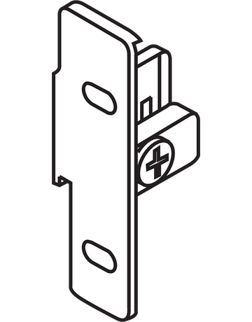 Bild METABOX Frontbefestigung, Schrauben, rechts, vernickelt-1