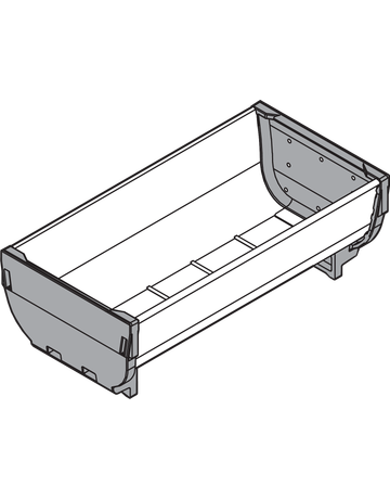 Bild ORGA-LINE Schale, Länge=176 mm, Breite=88 mm, inox-gebü/staubgr-1