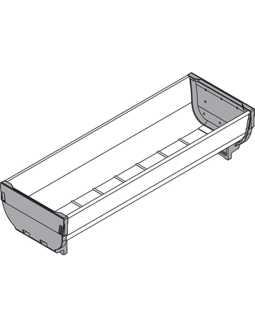 Bild ORGA-LINE Schale, Länge=264 mm, Breite=88 mm, inox-gebü/staubgr-1