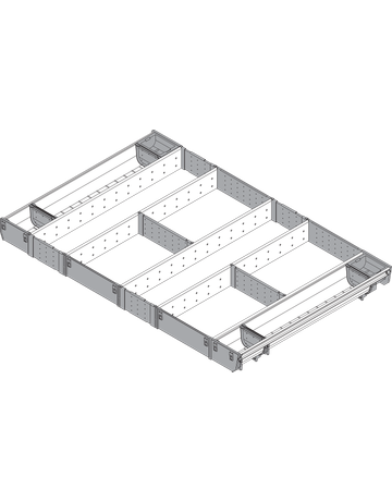 Bild ORGA-LINE Kombi-Set (vollausfüllend), für TANDEMBOX Schubkasten, NL=550 mm, KB=900 mm, inox-gebü/staubgr - Blum-1