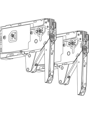 Bild AVENTOS HK top Hochklappe, Kraftspeicher (Set), LF=930-2800 (bei 2 Stück), mit SYSTEM-Schrauben, für TIP-ON, verzinkt - Blum-1