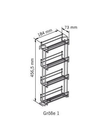 Bild Gewürzregal-Adapter, Größe 1 B=236 mm, chrom - VAUTH SAGEL-1