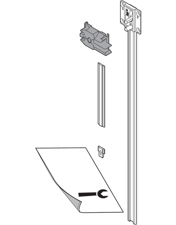 Bild CABLOXX Sperrstange, Set (Sperrstange, Distanzst., Abschlussstück, Aufnahme, Bohrlehre), LKH=762 mm, roh - Blum-1