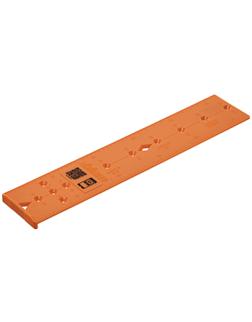 Anreißlehre, für AVENTOS Kraftspeicher / LEGRABOX Korpusschienen / MOVENTO Korpusschienen / Montageplatten / TANDEM Korpusschienen / TANDEMBOX Korpusschienen / TIP-ON-Montageplatten, orange - Blum