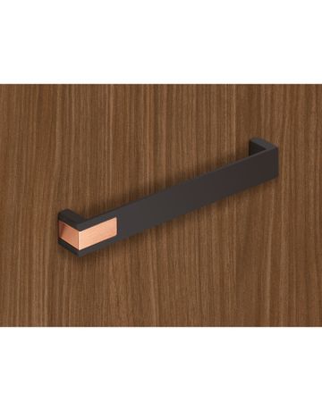 Bild Möbel- Griff, Intra, 9264088, Breite 25x 192mm, Höhe 26mm, schwarz matt/kupferoptik gebürstet - Hettich-4