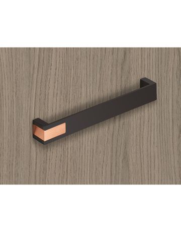 Bild Möbel- Griff, Intra, 9264088, Breite 25x 192mm, Höhe 26mm, schwarz matt/kupferoptik gebürstet - Hettich-7