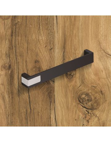 Bild Möbel- Griff, Intra, 9207481, Breite 25x 192mm, Höhe 26mm, schwarz, edelstahloptik, matt - Hettich-5