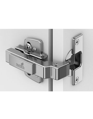 Intermat Winkelscharnier W90 (Intermat 9936 W90), einliegend, Öffnungswinkel 95°, Bohrbild TH 52 x 5,5 mm, zum Anschrauben (-) - Hettich