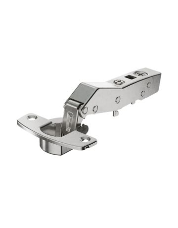 Sensys Winkelscharnier W30 mit integrierter Dämpfung (Sensys 8639i W30), vernickelt, vorliegend, Öffnungswinkel 95°, Bohrbild TH 52 x 5,5 mm, zum Anschrauben (-) - Hettich