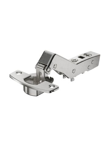 Sensys Winkelscharnier W45 mit integrierter Dämpfung (Sensys 8639i W45), vernickelt, einliegend, Öffnungswinkel 95°, Bohrbild TH 52 x 5,5 mm, zum Anschrauben (-) - Hettich