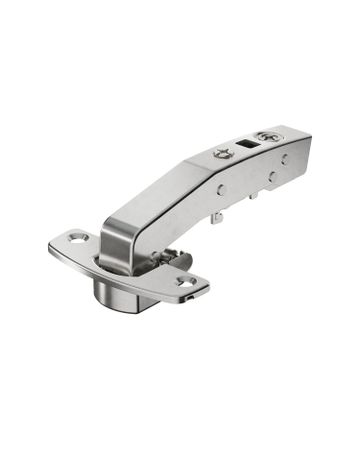 Sensys Winkelscharnier W90 mit integrierter Dämpfung (Sensys 8639i W90), vernickelt, einliegend, Öffnungswinkel 95°, Bohrbild TH 52 x 5,5 mm, zum Anschrauben (-) - Hettich