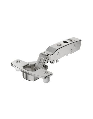 Sensys 110°-Scharnier mit integrierter Dämpfung (Sensys 8645i), vernickelt, vorliegend, Öffnungswinkel 110°, Bohrbild TH 52 x 5,5 mm, Schnellmontage Flash (ø 10 x 11) - Hettich