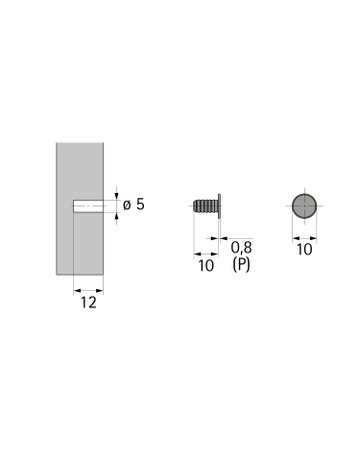 Bild Gegenplatte Push to open zum Einpressen, 5 x 12 mm - Hettich-1