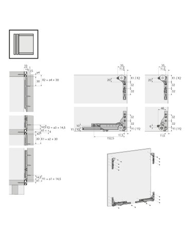 Bild SlideLine M Profilsets: 2 Profile, Profilhöhe mm 18 mm, Länge 2500 mm - Hettich-2