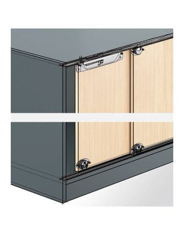 Bild Dämpfungssystem Silent System zum Anschrauben für einliegende Türen, SlideLine 55 Plus, links - Hettich-1