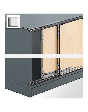 Bild SlideLine M Profilset: 2-bahniges Laufprofil zum Anschrauben / Ankleben, 2500 mm - Hettich-1