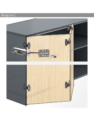 Bild Mittelscharnierset mit einstellbarem Fugenmaß und Drehpunkt, zum Aufschrauben - Hettich-5