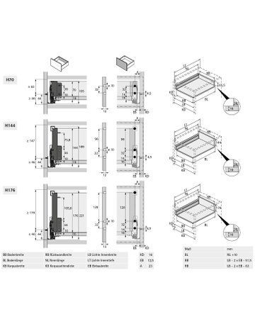 Bild Vollauszug,470mm, 40kg 9314621,mit Silent System - Hettich-2