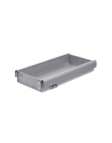 Stahlschubkasten mit vormontiertem Zugstück - Systema Top 2000, 270 x 714, Aluminium Optik - Hettich